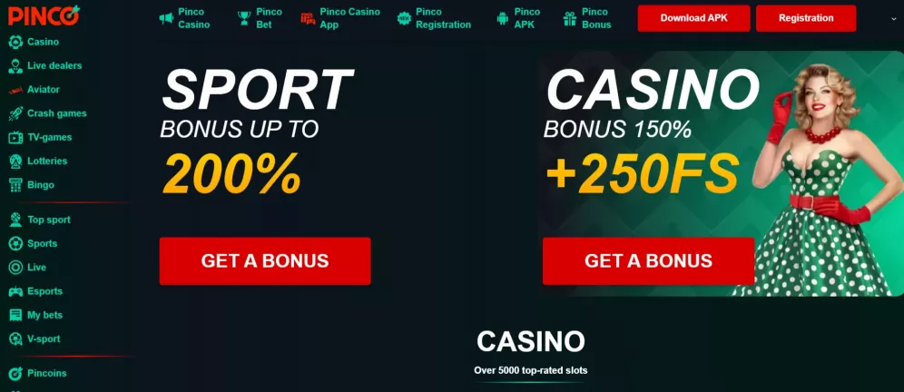 Pinco Casino – Willkommensbonus 150% + 250 Freispiele jetzt sichern